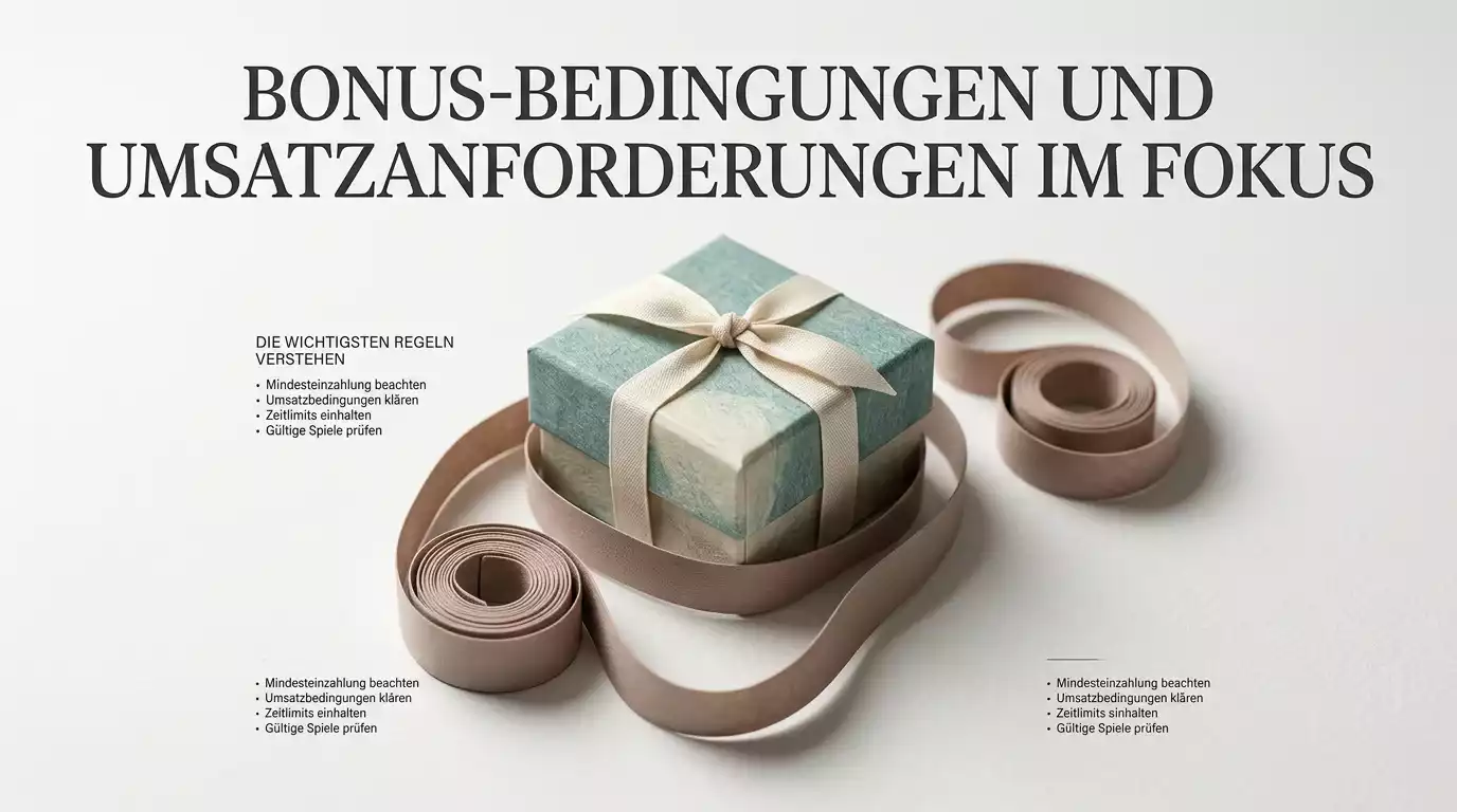 Konzeptionelle Darstellung eines Geschenkpakets mit einem darum gewickelten Bandmaß als Sinnbild für Bonusbedingungen mit Umsatzanforderungen