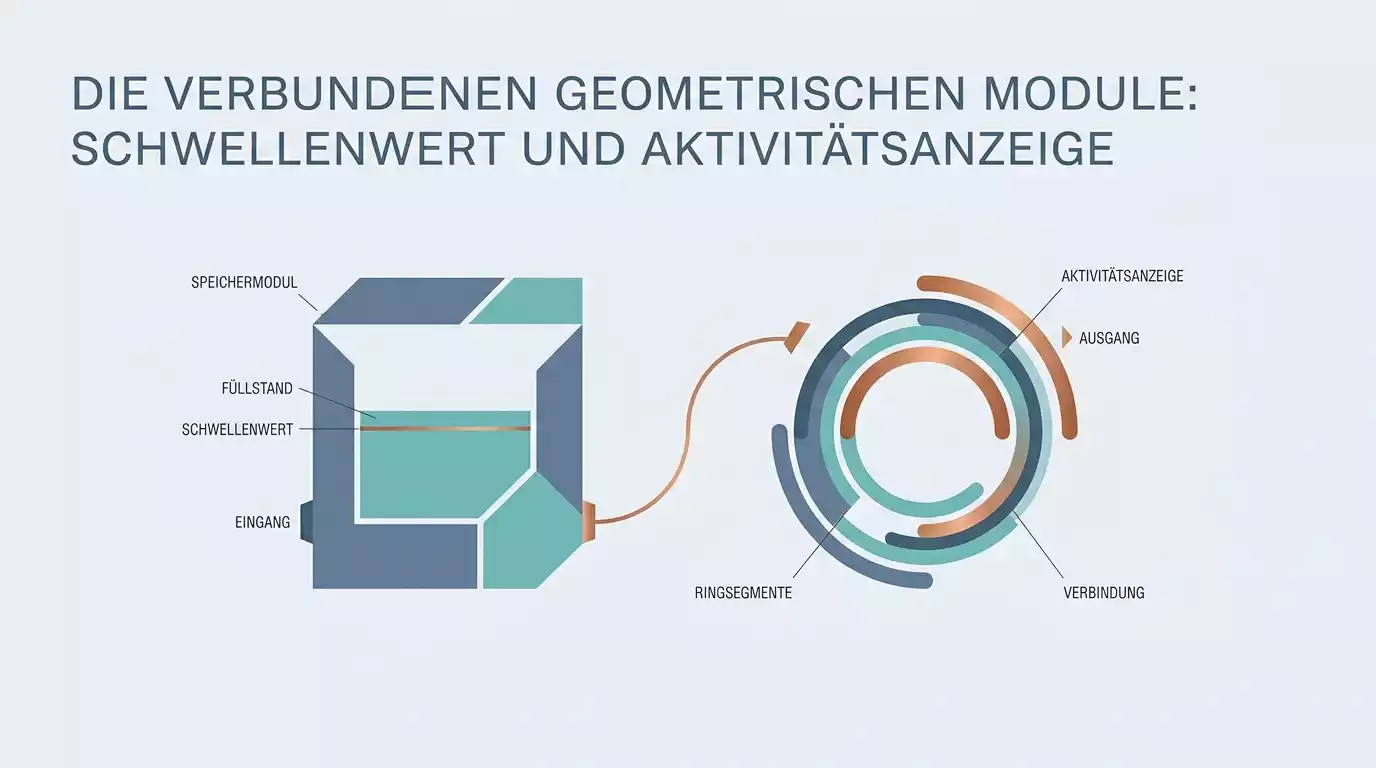 Zwei verbundene Module als symbolische Darstellung von Limitdatei und Aktivitätsdatei innerhalb von LUGAS