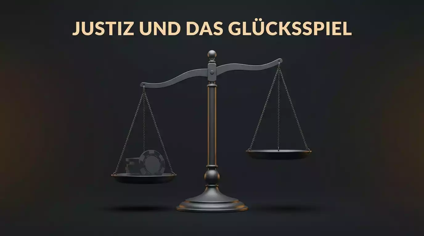 Darstellung des Paragraphen 285 Strafgesetzbuch mit symbolischer Waage und Hinweis auf Strafbarkeit der Spielerbeteiligung